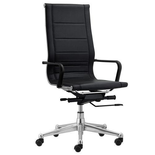 Florence High Back Task Chair, Black with Soft Arms (Case Pack: 2)